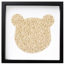 Room Accesories Art.246386 Decorative wall art in frame "Mini teddy bear" – fluffy textile panel for kids' room