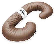 La Bebe™ Maternity Satin Pillow Sì -Duo Art.246556 Сатиновая ткань, коричневый. Многофункциональная подушка/подкова для беременных с наполнителем memory foam