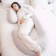 La Bebe™ Maternity Satin Pillow Sì - Duo Art. Art.246559 Satīna audums, gaiši zaļš. Daudzfunkcionāls spilvens/pakavs grūtniecēm, ar memory foam