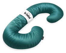 La Bebe™ Maternity Satin Pillow Sì -Duo Art.246562 Сатиновая ткань, изумрудный. Многофункциональная подушка/подкова для беременных с наполнителем memory foam