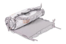 BED BUMPER TEDDY GREY