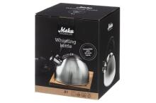 Maku Basic svilpojošā tējkanna, tērauda, 2 l