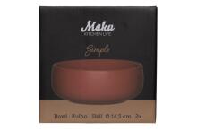 Миска Maku Simple 14,5 см терракота 2 шт.