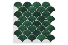 4Living Tile sticker fish scale green 30x30 cm