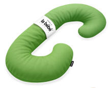 La Bebe™ Maternity Pillow Sì -Duo Art.223733 Kokvilna audums, zaļš. Daudzfunkcionāls spilvens/pakavs grūtniecēm, ar memory foam