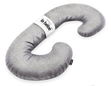 La Bebe™ Maternity Pillow Sì - Duo Art.223739 100% cotton, Gray with a graphic pattern. Multifunctional maternity pillow with memory foam filling
