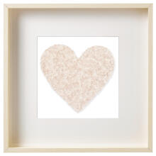 Room Accesories Art.297322 Decorative wall art in frame "Heart" – fluffy textile panel for kids' room