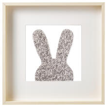 Room Accesories Art.487994 Decorative wall art in frame "Bunny" – fluffy textile panel for kids' room