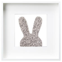Room Accesories Art.487994 Decorative wall art in frame "Bunny" – fluffy textile panel for kids' room