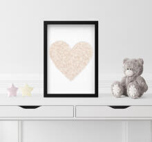 Room Accesories Art.676391 Dekoratīvs tekstila sienas dekors bērnistabai "Sirsniņa"– mīksts attēls rāmī