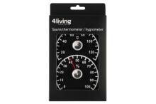 4Living Sauna thermometer & hygrometer black