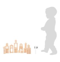Legler Wooden Blocks  Art.247894 Деревянные кубики в мешке,100 шт