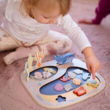 TOOKY TOY Catch a Fish Skill Game Montessori Puzzle