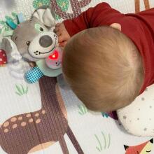 WOOPIE BABY Interaktīva plīša rotaļlieta ar gaismām un skaņu, suņu gulēšanai