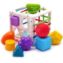 WOOPIE BABY Гибкий сенсорный сортировщик кубиков для детей, разноцветные фигуры, 11 шт.