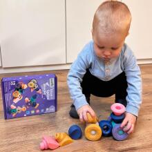 WOOPIE BABY Sensoriskie konstruktori Saspiešanas puzle 13 gab.