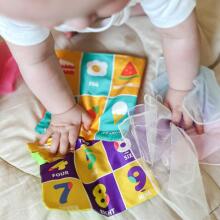 WOOPIE BABY izglītojoša rotaļlieta Sensorā dāmu etiķetes salvešu kastīte