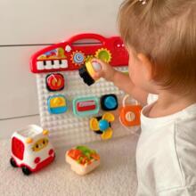WOOPIE BABY Montessori manipulatīvā tāfele ar krāsainu aktivitāšu paneli