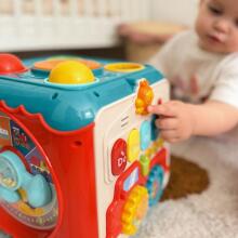 WOOPIE BABY daudzfunkcionāls Montessori aktivitāšu kubs 6in1 - 18m+
