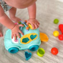 WOOPIE BABY Interaktīvā muzikālā automašīna Montessori Šķirotājs Zila