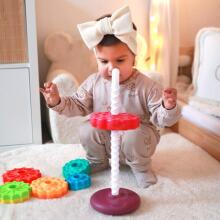WOOPIE BABY Attīstošā Piramīdas Savītā Torņa