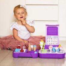 WOOPIE Ice Cream Suitcase 3in1 Kitchen Shop Ice Cream Parlor Portable 62 pcs.