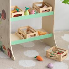 CLASSIC WORLD Set of Wooden Fruits in Basket 6 pcs.