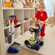 WOOPIE XXL Wheeled Cleaning Set 3in1 Trolley 29 pcs Blue