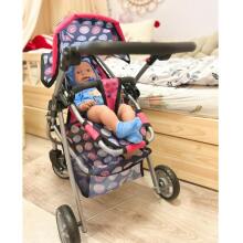 WOOPIE ROYAL Doll Pram Adjustable Seat 4 Wheels