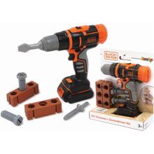 SMOBY Black&amp;Decker elektroniskais urbis-skrūvgriezis ar ķieģeli