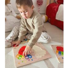 TOOKY TOY Educational Wooden Puzzle Hands and Feet Learning Counting and Colors