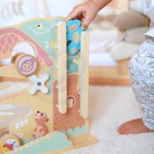 TOOKY TOY Koka labirints ar izglītojošu tāfeli un celiņiem