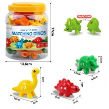 WOOPIE Montessori Learning Letters Colors Set Dinosaurs to Assemble "Match the Letters" 13 pcs.