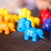 WOOPIE Montessori Figurines Educational Set Unicorns for Assembly "Match the Letters" 13 pcs.