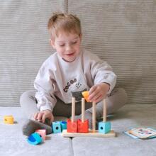 TOOKY TOY Краб Деревянный пазл Стопки блоков Пастель