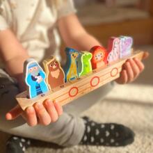 TOOKY TOY Деревянный пазл для детей Ной и животные