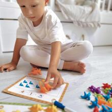 WOOPIE Izglītojošais komplekts Montessori skaitīšanas apguvei, krāsu šķirotājs, dzīvnieki, 83 gab.