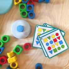WOOPIE Montessori Puzzle Dinosaur Skill Game Match Shapes