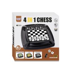 WOOPIE 4in1 Board Game Set Checkers, Chess, Ludo, Ladders and Snakes