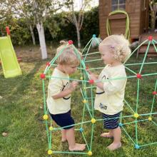 WOOPIE Big Building Blocks Tent Set Straws Tubes 128 pcs.