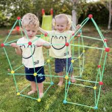 WOOPIE Big Building Blocks Tent Set Straws Tubes 128 pcs.