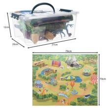 WOOPIE Set of Dinosaurs Figures 16 pcs + Mat + Box
