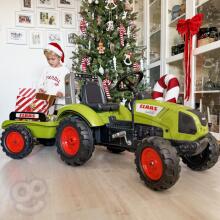 FALK Claas Large Pedal Tractor with Trailer from 3 years