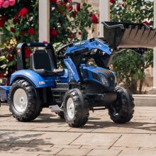 FALK New Holland Blue Pedal Tractor with Trailer from 3 Years