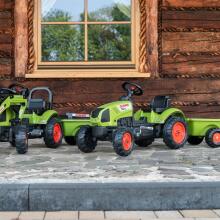 Трактор FALK Green с педалями Claas, прицепом и гудком, возраст от 2 лет.
