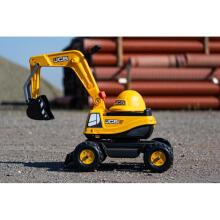 FALK ekskavators JCB DIGGER rotējošs dzeltens pārvietojams kauss no 3 gadu vecuma.