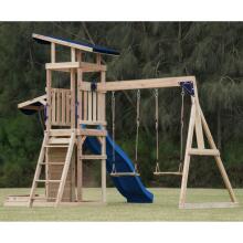 AXI Wooden Large Playground Swings Slide Tower + Sandbox