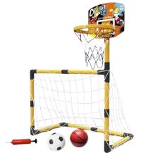 WOOPIE 2in1 Basketball Set Soccer Goal + Balls and Pump