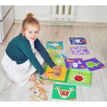TOOKY TOY Puzles Loģikas Spēle Prāta Spēles Magnētiskie Klucīši Bērniem 49 gab.