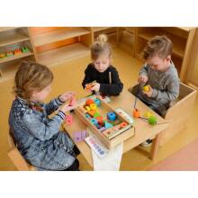MASTERKIDZ lielais koka Montessori mežģīņu ievērējs
